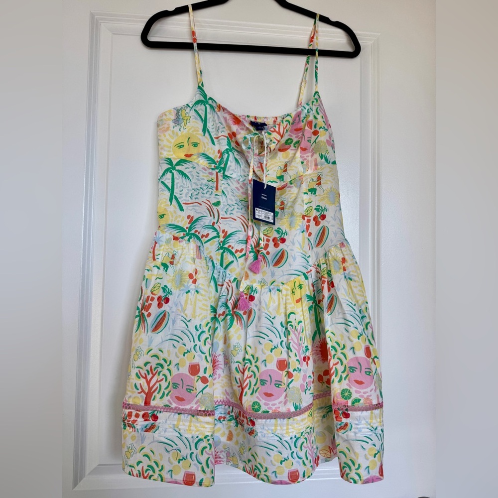 NWT!! ROLLER RABBIT x TARGET Women's Vacation Drop Waist Mini Dress Size Medium - Picture 3 of 14